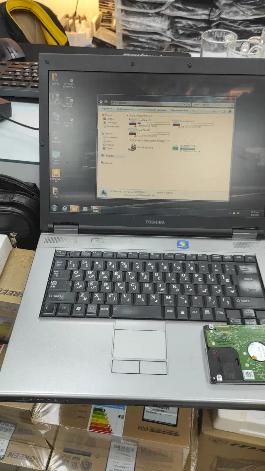 لپتاپ توشیبا خانگی اقتصادی باتری سالم|رایانه همراه|مشهد, فرهنگ|دیوار