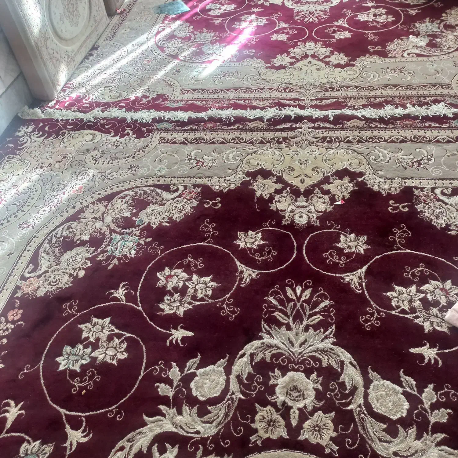 دو تخته فرش 12متری جفت|فرش|خمین, |دیوار