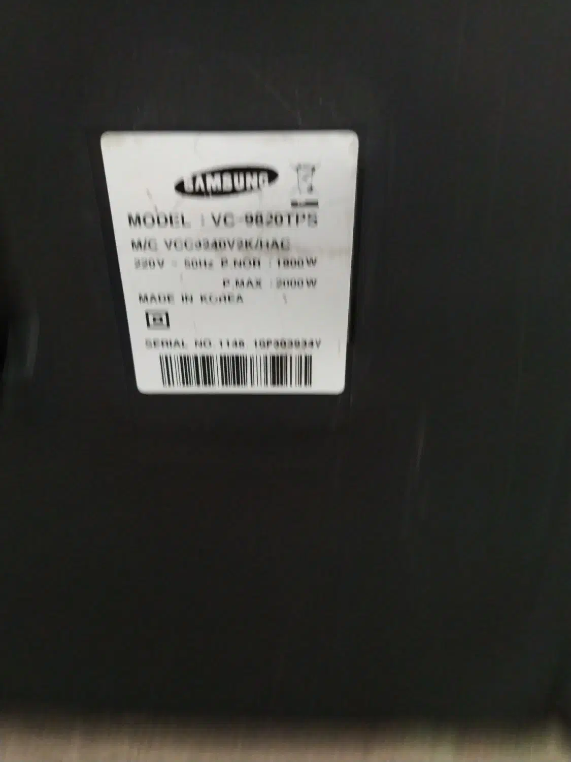 جاروبرقی سامسونگ اصل کره ۲۰۰۰وات پر قدرت|جاروبرقی، جارو شارژی، بخارشو|نسیم‌شهر, |دیوار