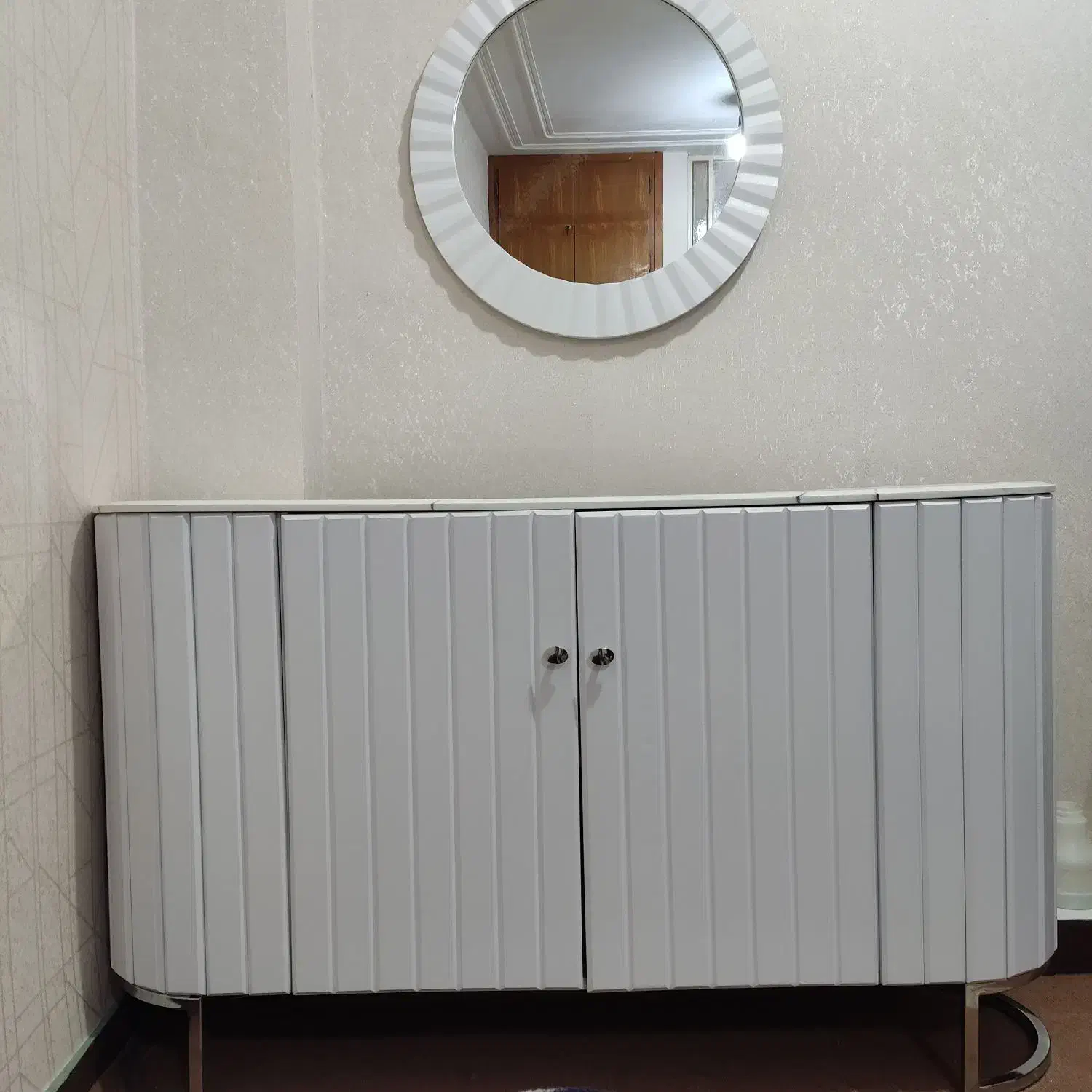 آینه و کنسول پایه استیل|بوفه، ویترین، کنسول|بهبهان, |دیوار