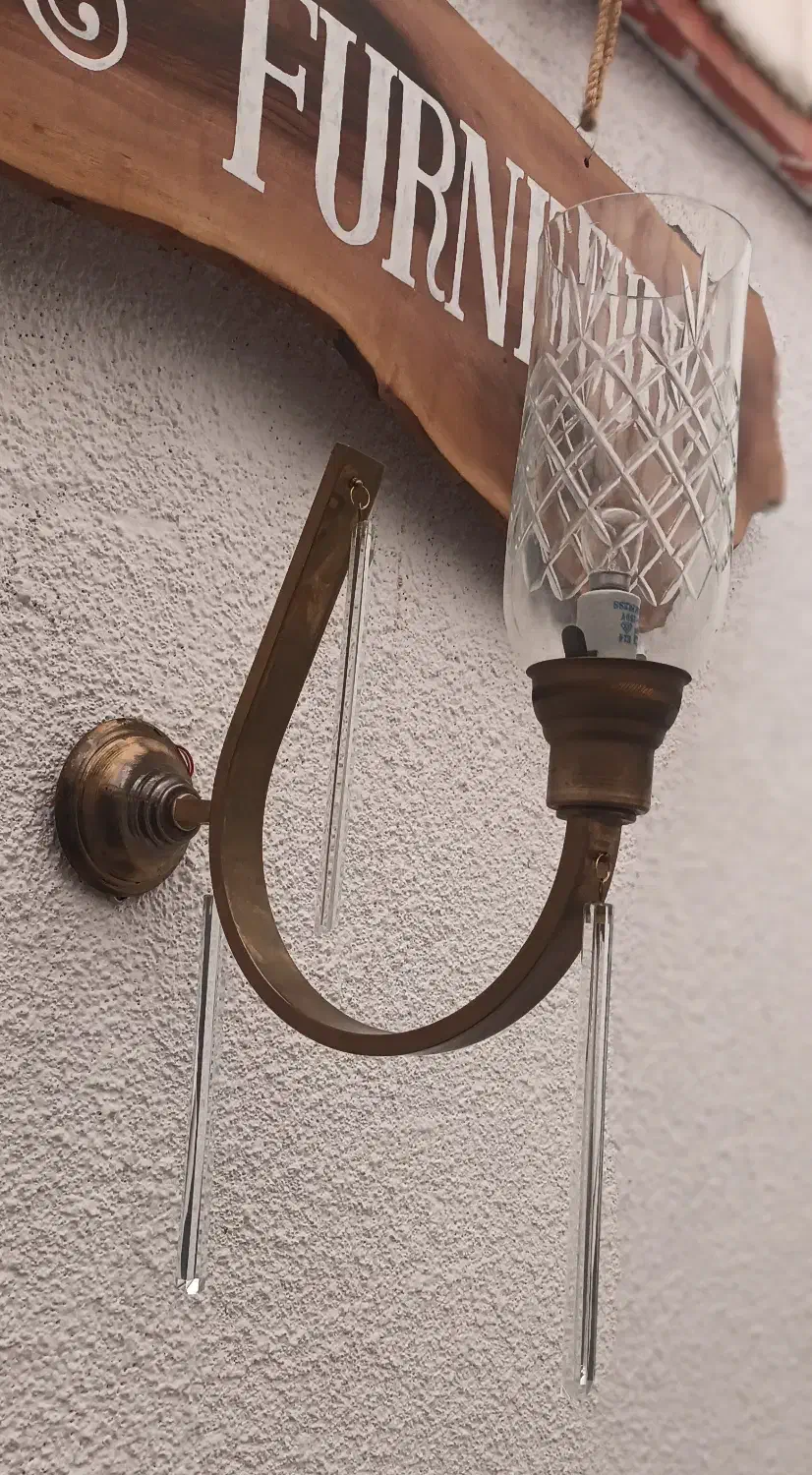 چراغ دیواری برنجی|لوستر و چراغ آویز|پردیس, فاز ۲|دیوار