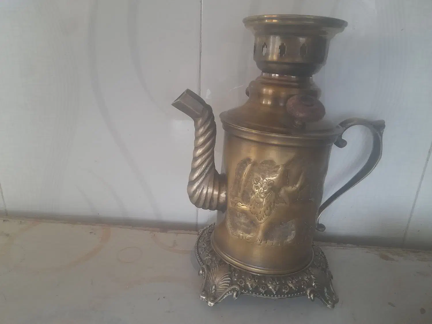 سماور زقالی خیلی قدیمی|کلکسیون اشیاء عتیقه|نیشابور, ریوند|دیوار