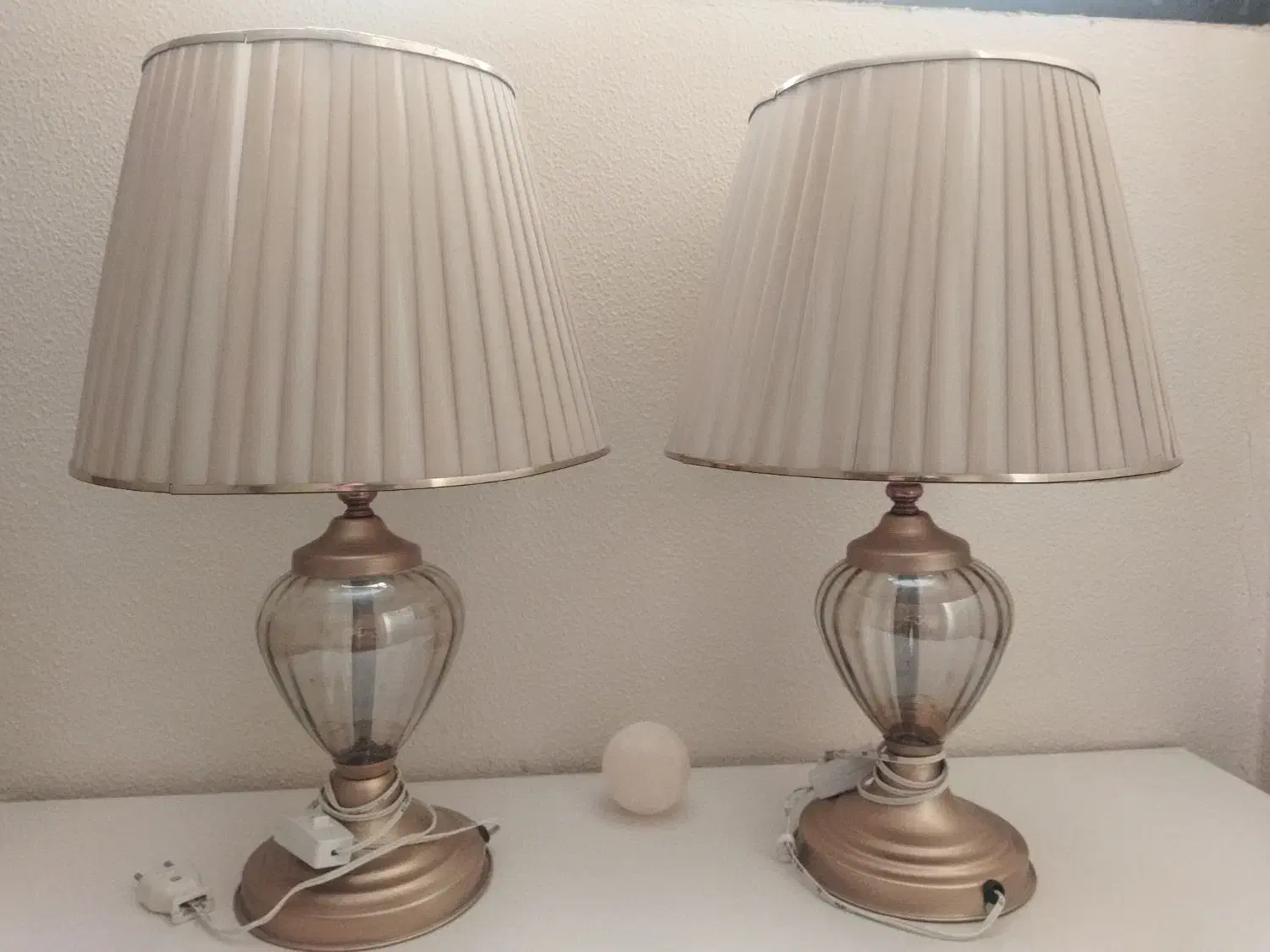 یک جفت آباژور رومیزی نو|چراغ خواب و آباژور|اصفهان, چشمه باقرخان|دیوار