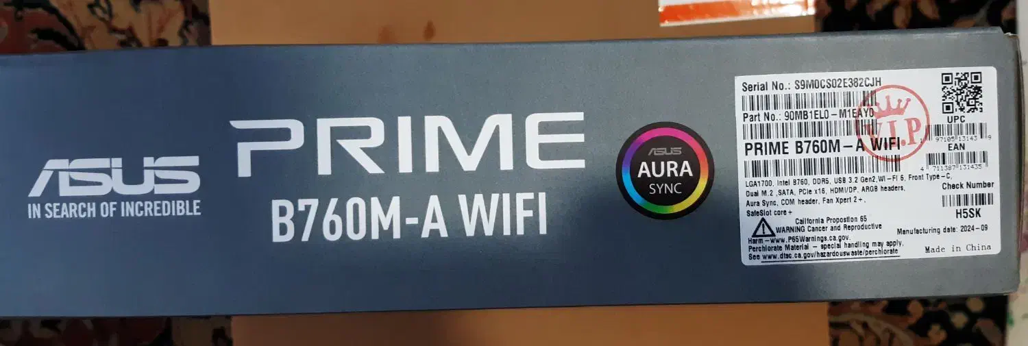 مادربرد ایسوس مدل PRIME B760M-A WiFi DDR5|قطعات و لوازم جانبی رایانه|تهران, بهداشت|دیوار