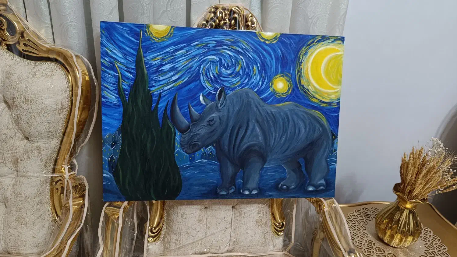 تابلو کرگدن|تابلو، نقاشی، عکس|قوچان, |دیوار