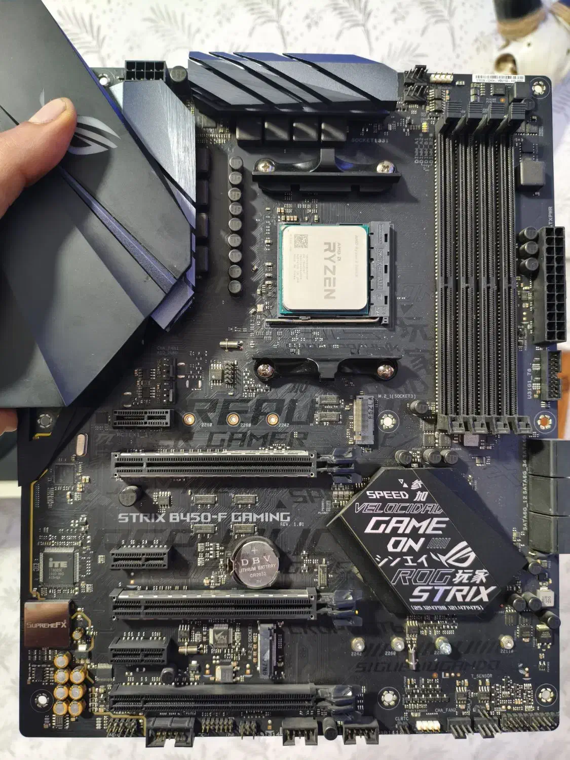 مادربرد ASUS ROG B450 F GAMING + CPU + POWER|قطعات و لوازم جانبی رایانه|گرگان, |دیوار