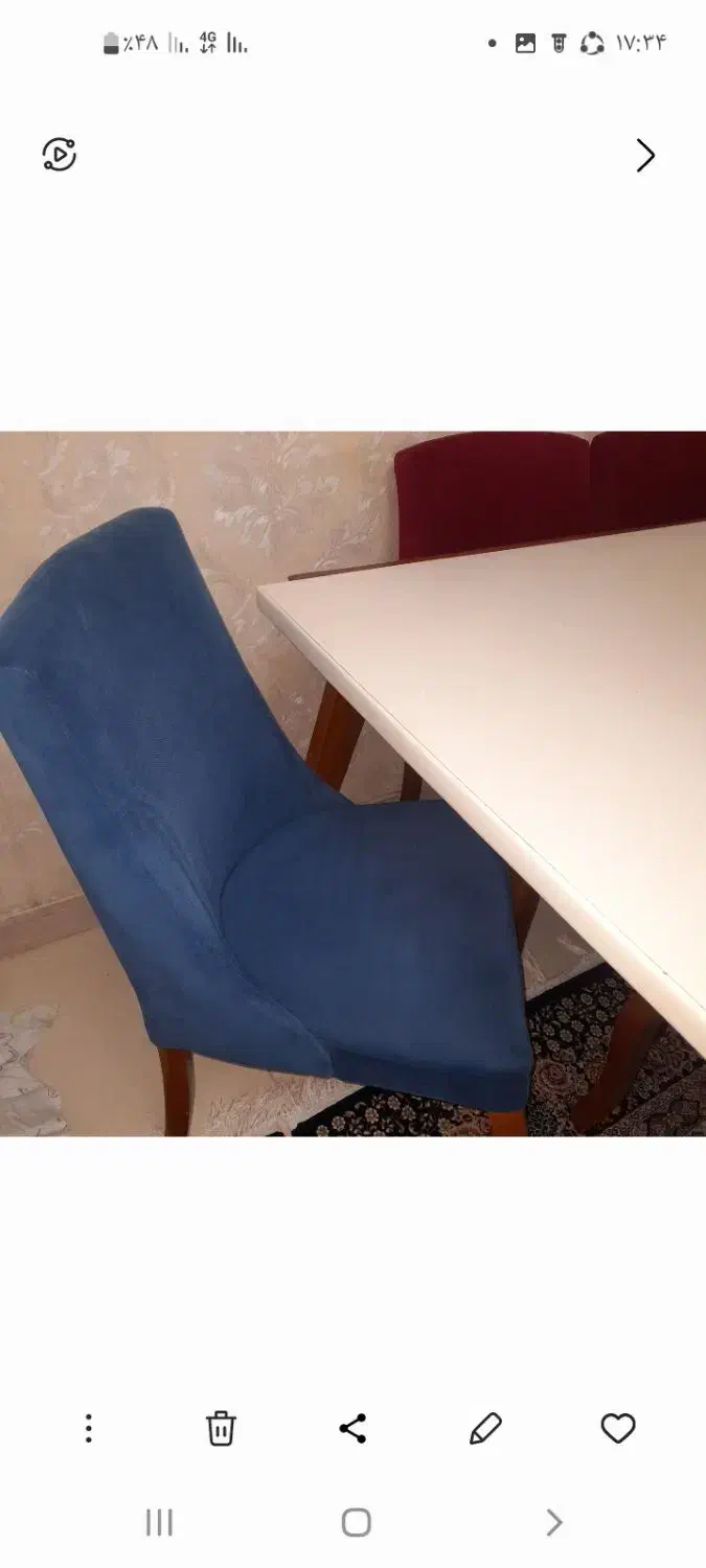 میز نهارخوری ۶نفره|میز و صندلی غذاخوری|رشت, حمیدیان|دیوار