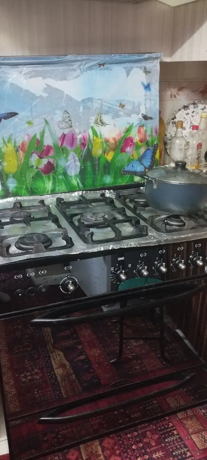 اجاق گاز فر دار مشکی|اجاق گاز و لوازم برقی پخت‌وپز|قم, پردیسان|دیوار