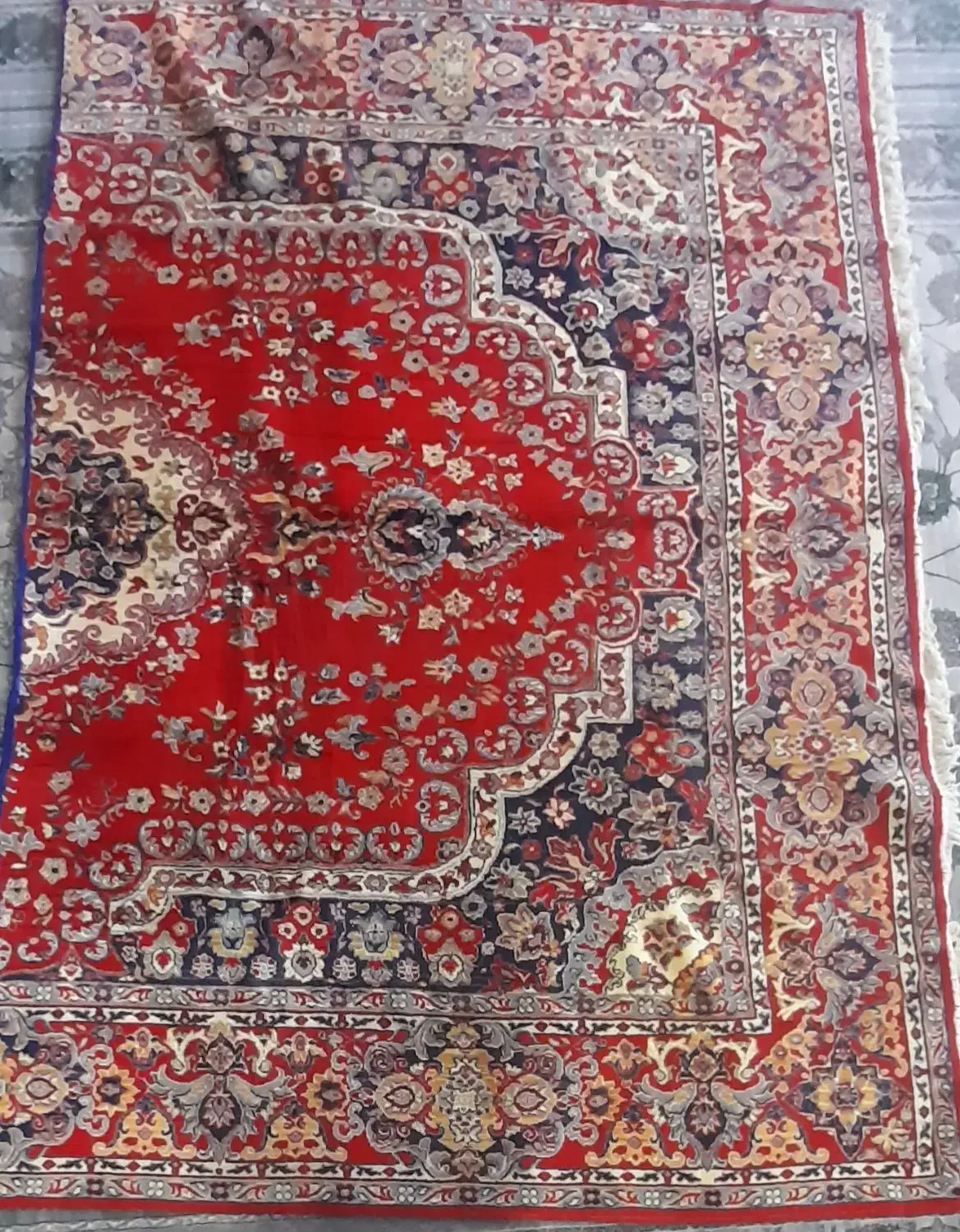 ۲عددفرش ویک گلیم کارکرده|فرش|کوهدشت, |دیوار