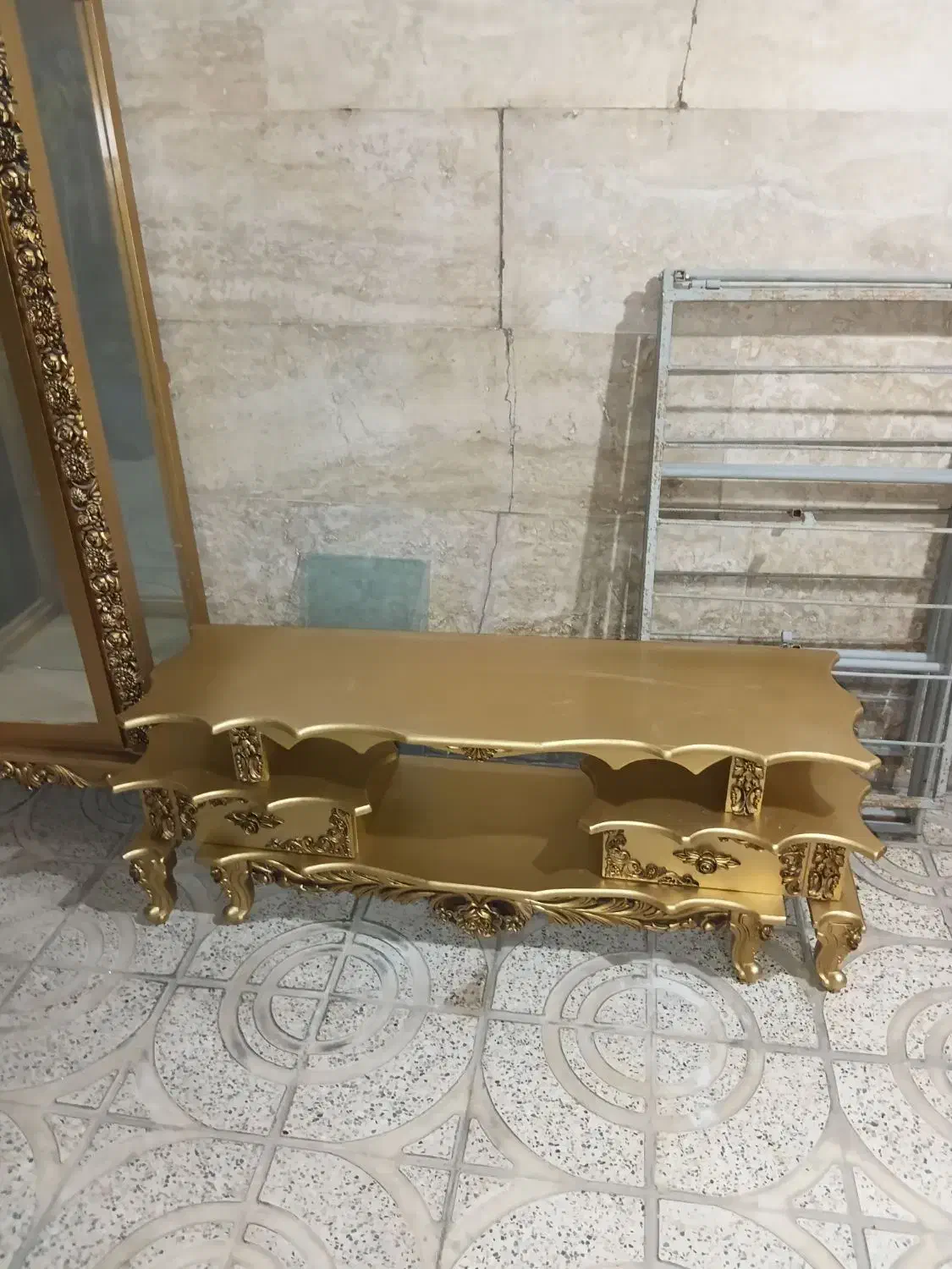 ست بوفه ساعت ایستاده و میز تلویزیون|بوفه، ویترین، کنسول|صباشهر, |دیوار