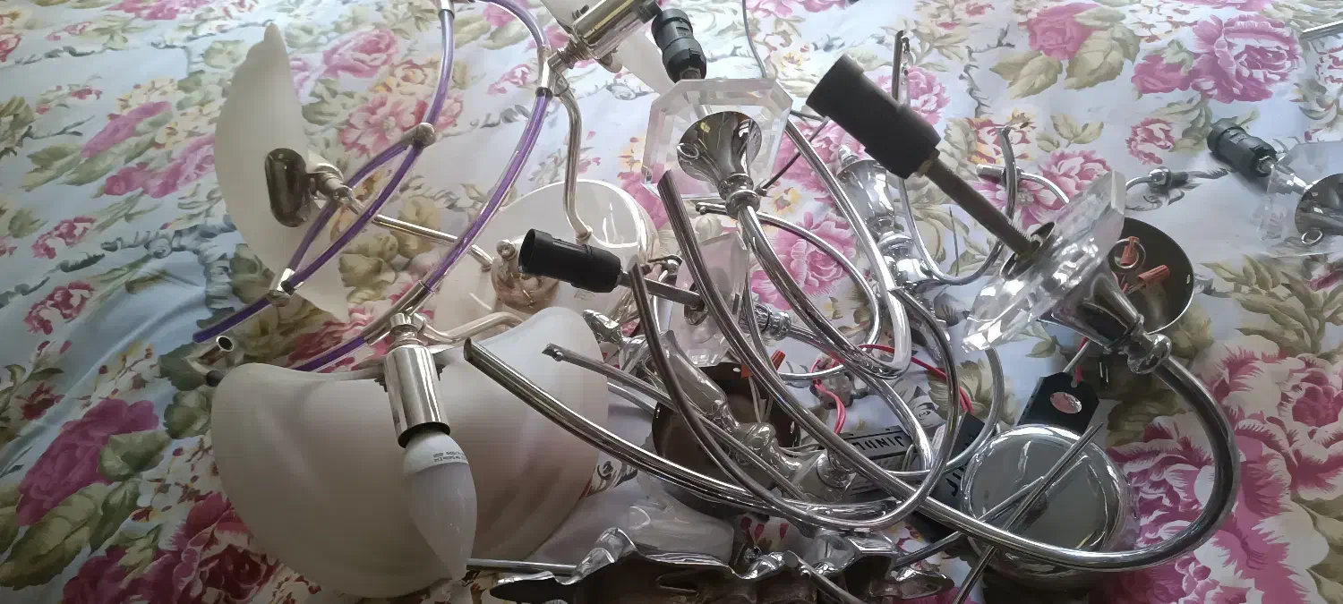 لوستر سوزنی سه عدد|لوستر و چراغ آویز|تهران, سازمان برنامه شمالی|دیوار