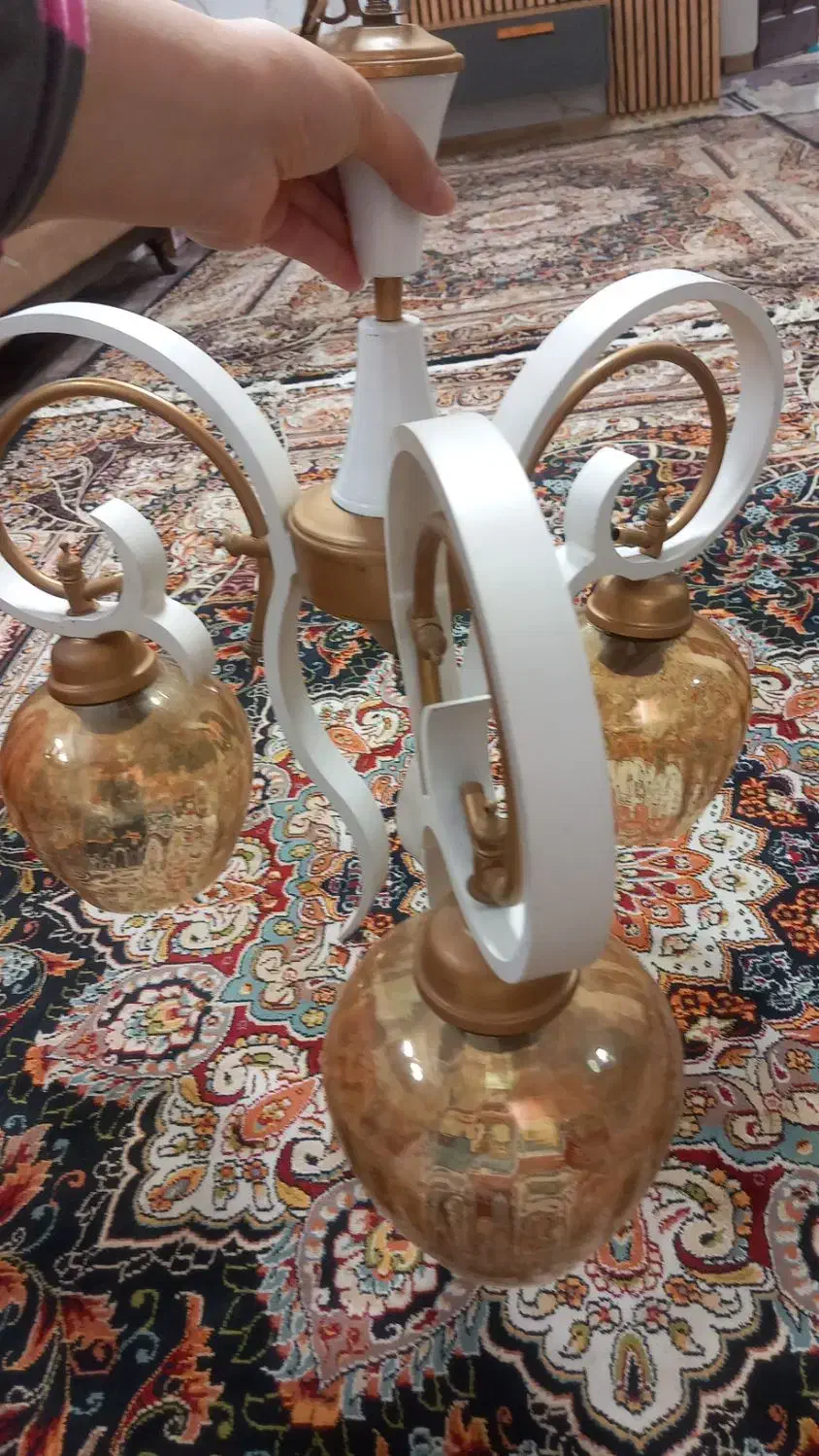 لوستر ۳شاخه|لوستر و چراغ آویز|لنگرود, |دیوار