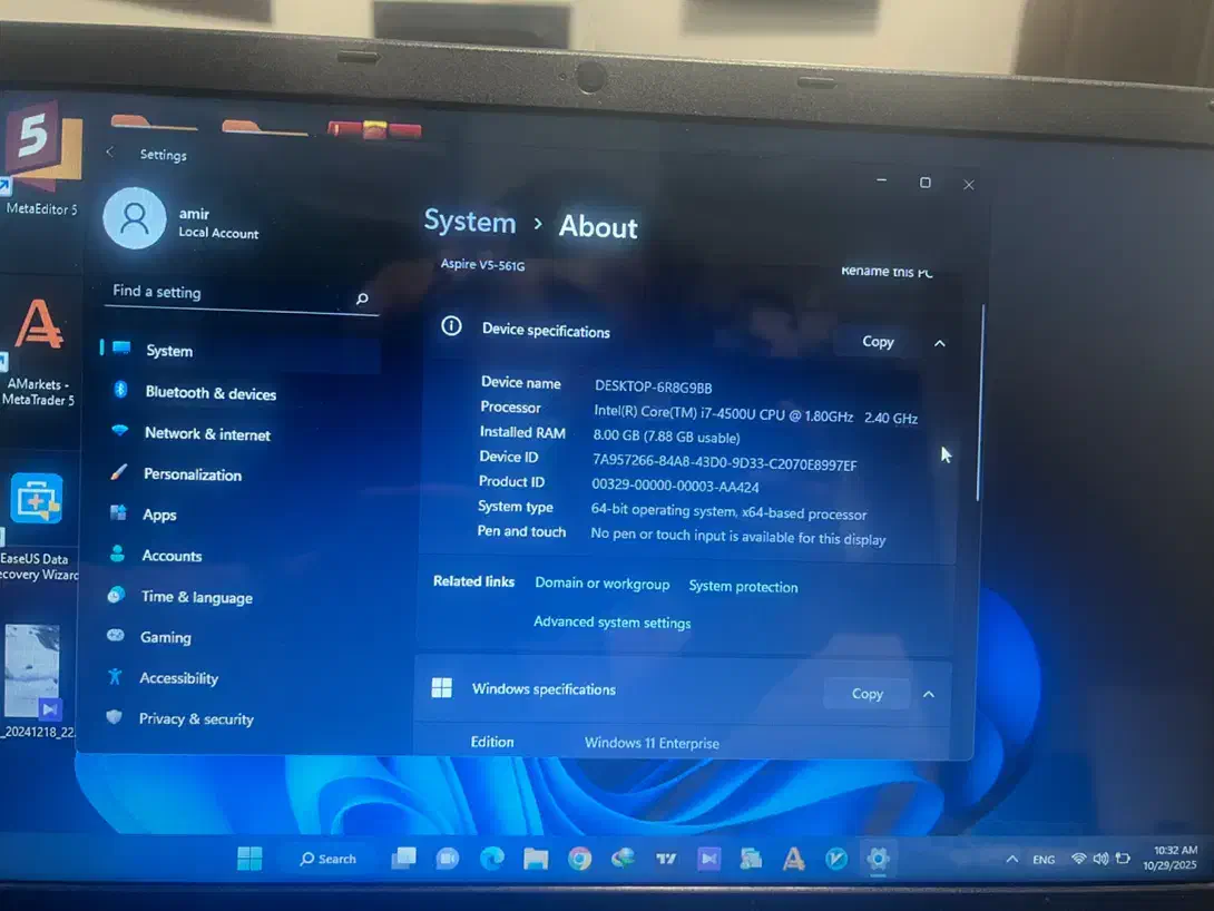 لپ تاپ ایسرG|رایانه همراه|تبریز, |دیوار