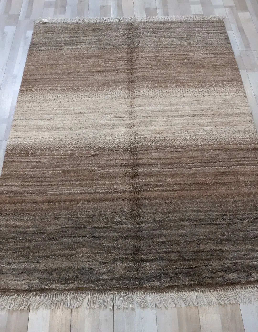 سه متری گبه دستبافت شیراز راه راهی کرم طوسی|گلیم، جاجیم، گبه|تهران, حر|دیوار