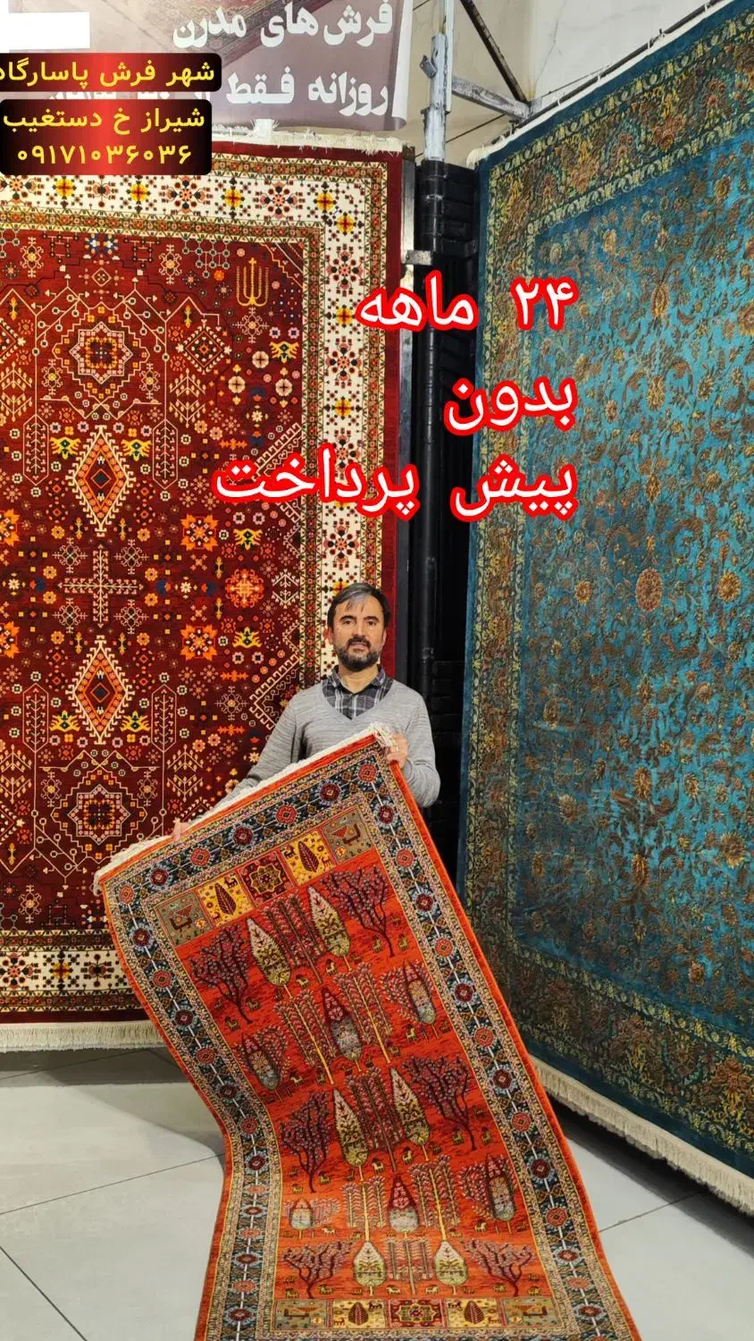 کلکسیون فرش های دستبافت گونه شهر فرش پاسارگاد|فرش|شیراز, فرگاز|دیوار