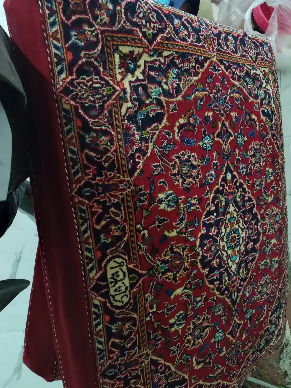 پشتی دستباف کاشان|پشتی|قزوین, |دیوار