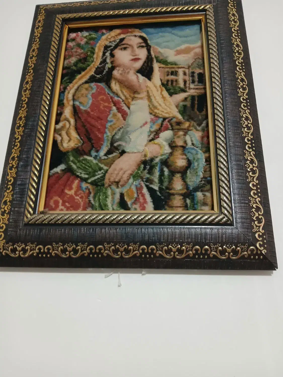 دختر قجری|تابلو فرش|همدان, |دیوار