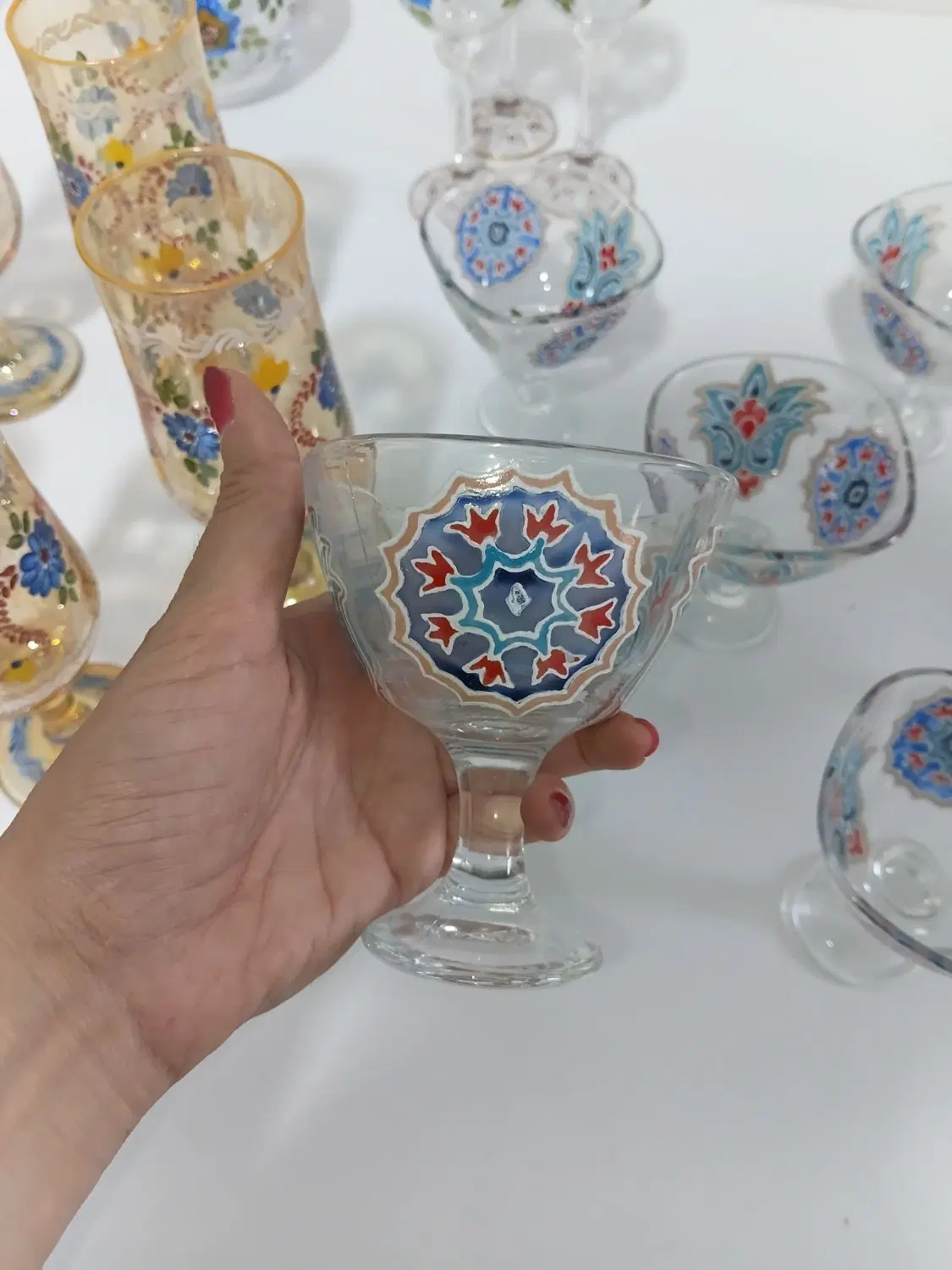 صنایع دستی. نقاشی روی شیشه. مینا کاری شیشه|صنایع دستی و سایر لوازم تزئینی|تهران, فلسطین (میدان انقلاب)|دیوار