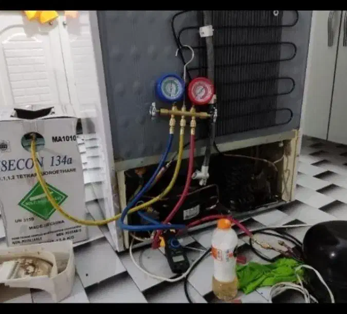 نشت یابی یخچال شارژ گاز یخچال تعویض موتور یخچال|یخچال و فریزر|تهران, ستارخان|دیوار