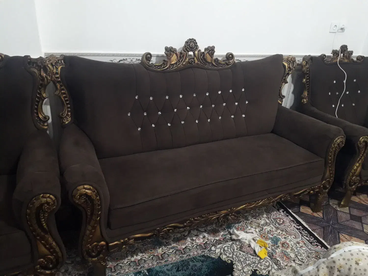 مبل سلطنتی ۷نفر در حد نو|مبلمان خانگی و میز عسلی|گنبد کاووس, |دیوار