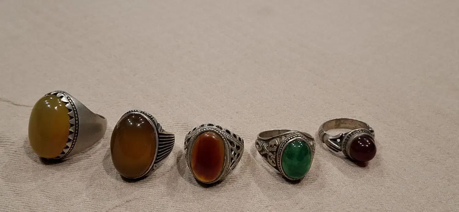 ۵عددانگشتر نقره|کلکسیون اشیاء عتیقه|کرمانشاه, |دیوار