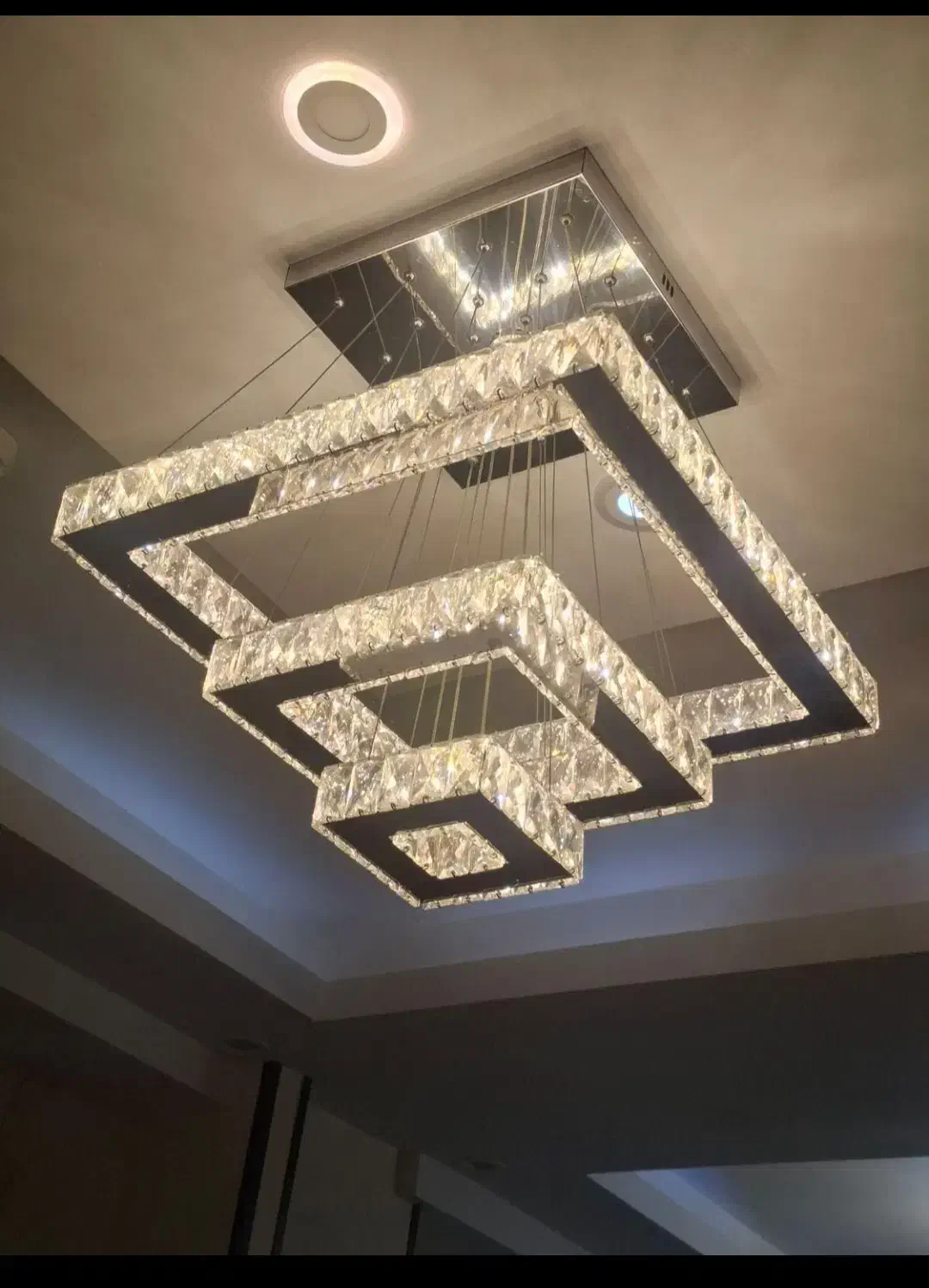 لوستر الماس. کهکشانی مربع کد ۴۱۳۹. AC light|لوستر و چراغ آویز|تهران, سنگلج (شاپور)|دیوار