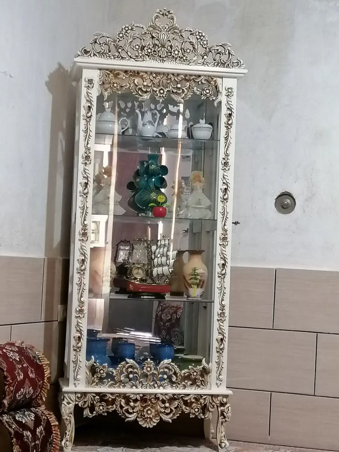 ویترین شیشه ای ایستاده|بوفه، ویترین، کنسول|کوار, |دیوار