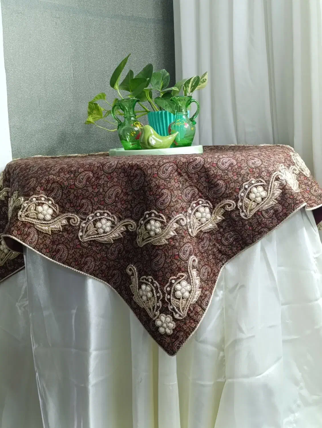 زیباترین رومیزی ترمه|صنایع دستی و سایر لوازم تزئینی|درگز, |دیوار