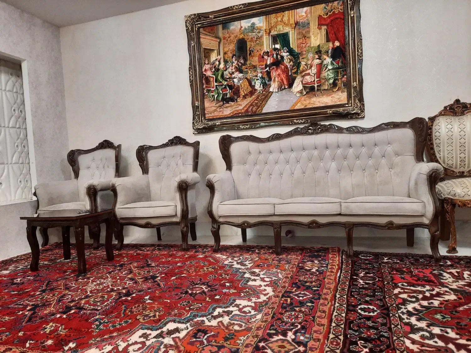 مبل ۹ نفره|مبلمان خانگی و میز عسلی|میانه, |دیوار