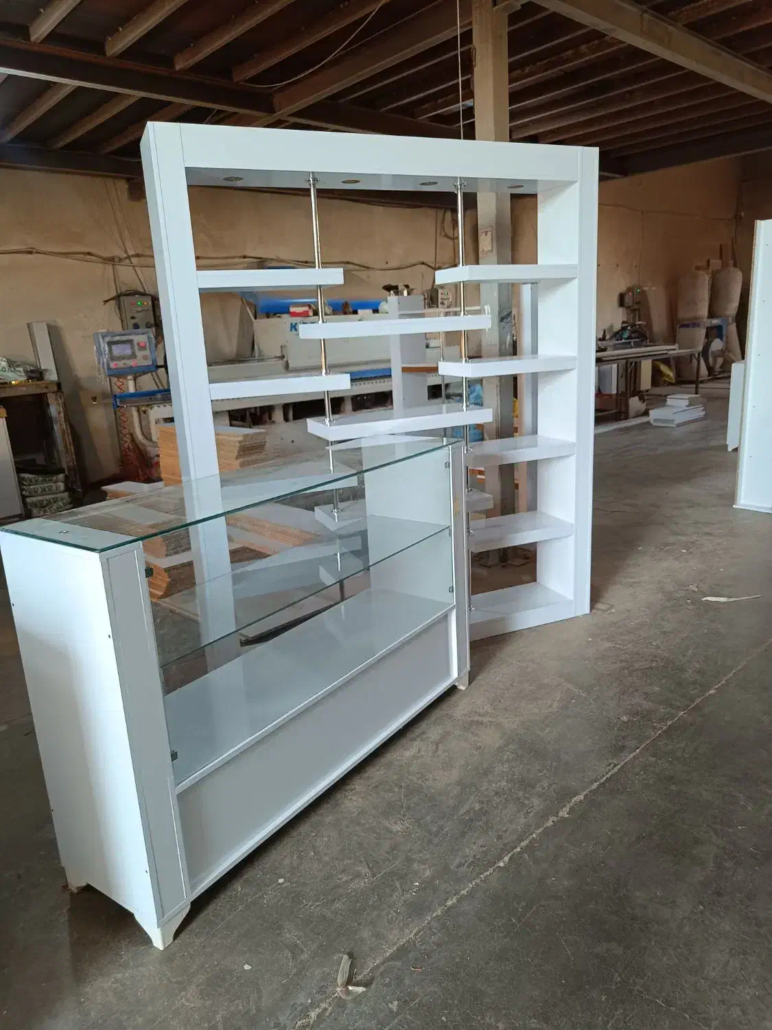 کانتر2طبقه نامنظم2میزشیشه‌ای2دکوربوتیکfسوپرمارکتی|فروشگاه و مغازه|رباط‌کریم, نصیرشهر|دیوار