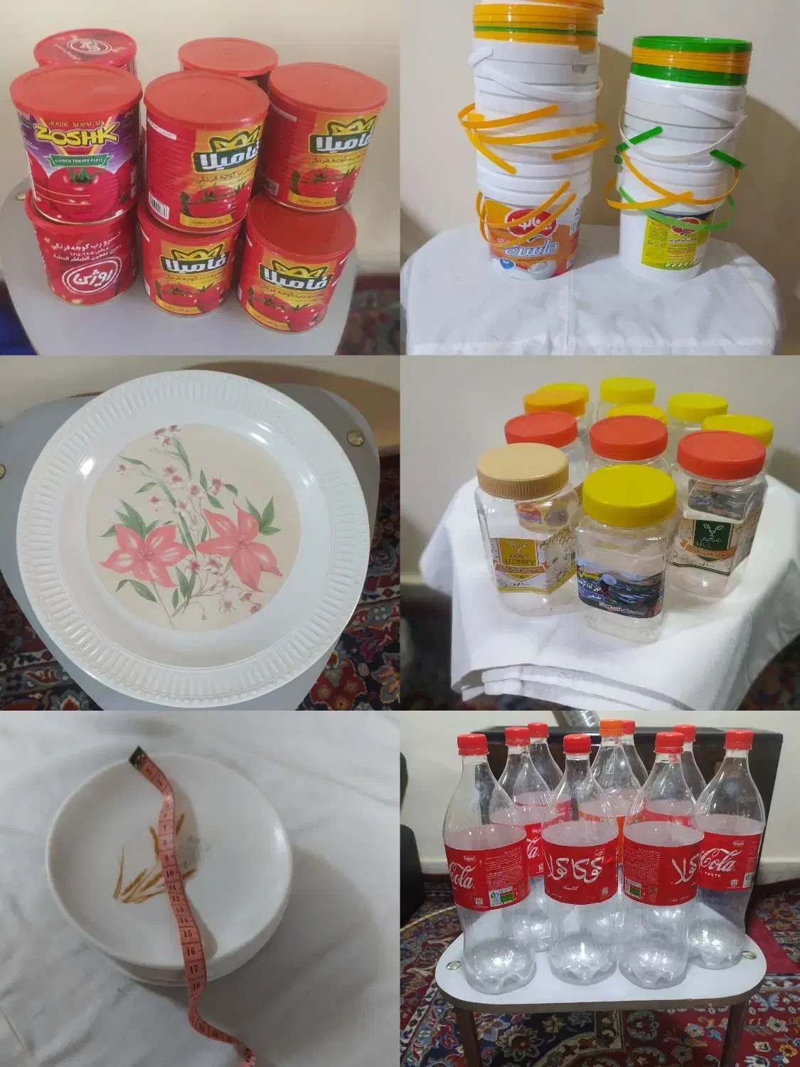 بطری نوشابه یک ونیم لیتری سطل درب دار وقوطی رب|ظروف نگهدارنده، پلاستیکی، یک‌بارمصرف|مشهد, رضاشهر|دیوار