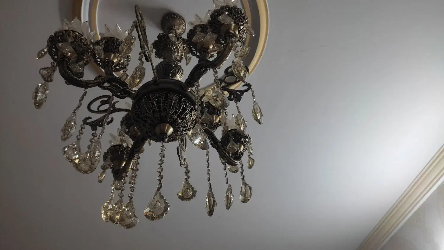 لوستر برنجی|لوستر و چراغ آویز|احمدآبادمستوفی, |دیوار