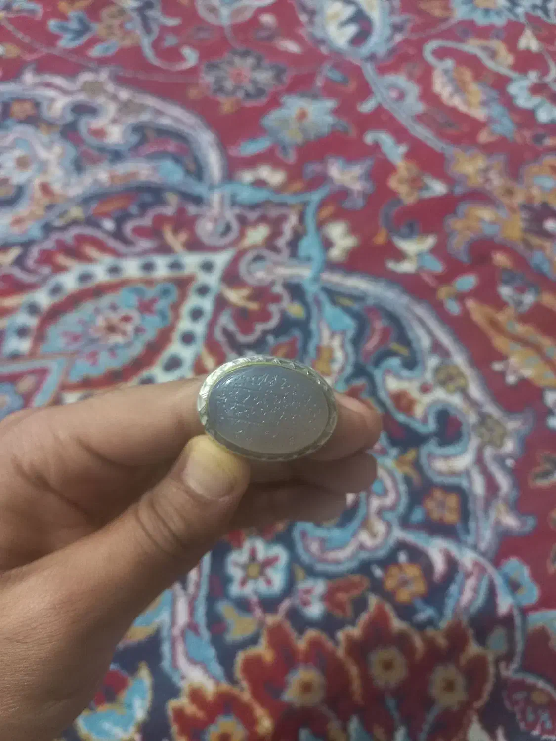 انگشتر عقیق کبود حکاکی شده|جواهرات|بوشهر, |دیوار