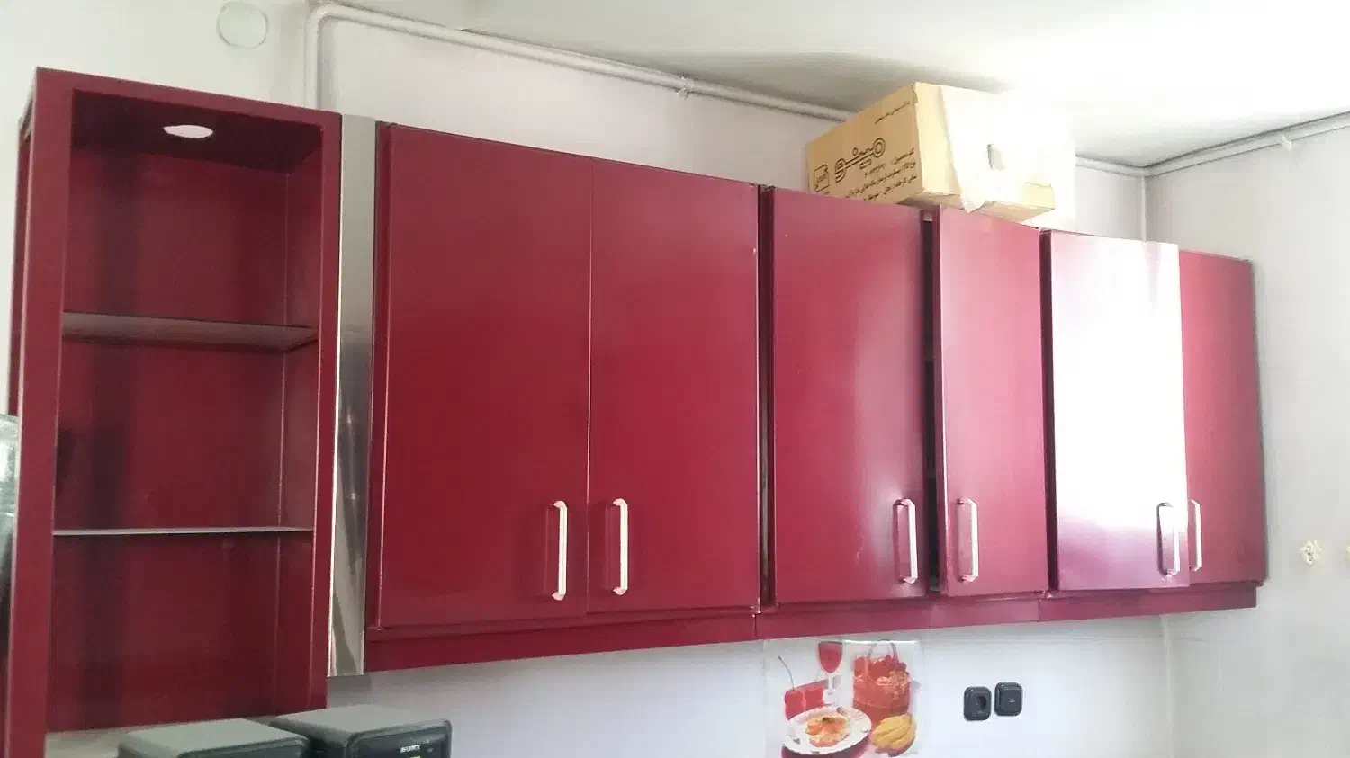 فروش ۸ متر کابینت زرشکی فلزی|مصالح و تجهیزات ساختمان|کرمان, |دیوار