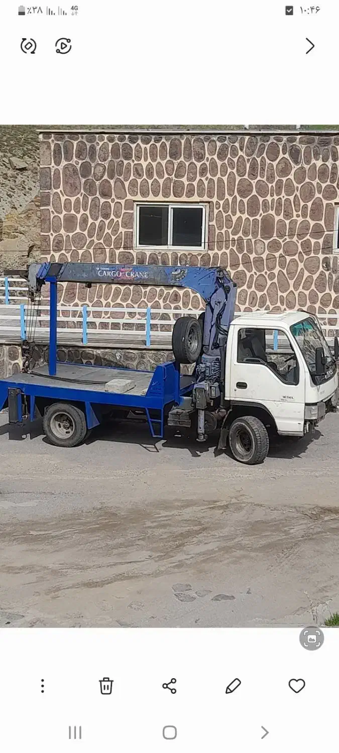 جرثقیل ۴تن دکل بلندو خودروبر دودیفرانسیل سبلان|خدمات حمل و نقل|مشگین شهر, |دیوار