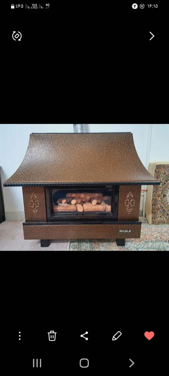 بخاری شومینه نیکالا دوعدد مسی وطوسی|بخاری، هیتر، شومینه|شهرکرد, |دیوار