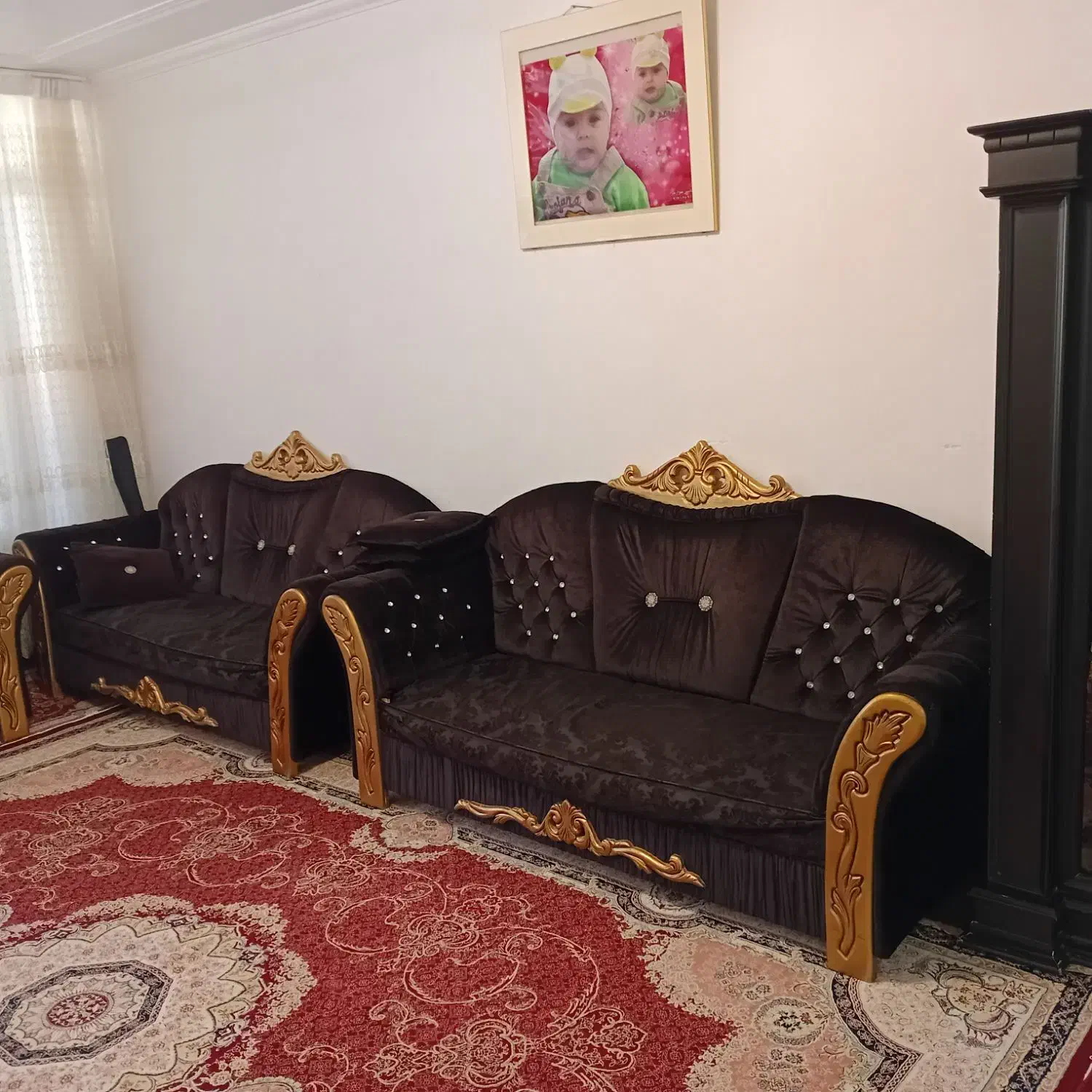 فروش یک دست مبل ۸ نفره +جلومبلی‌وبوفه|مبلمان خانگی و میز عسلی|مهاباد (آذربایجان غربی), |دیوار