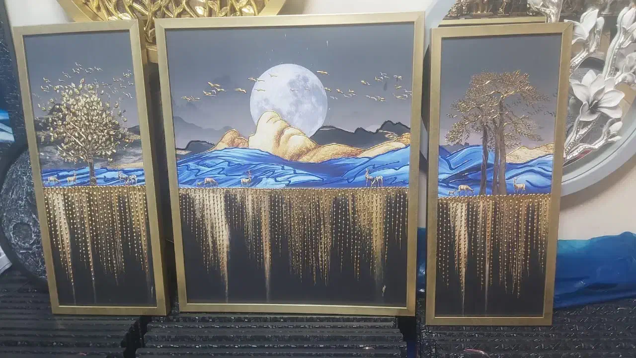 تابلو برجسته دکوراتیو سه تیکه|تابلو، نقاشی، عکس|تبریز, |دیوار