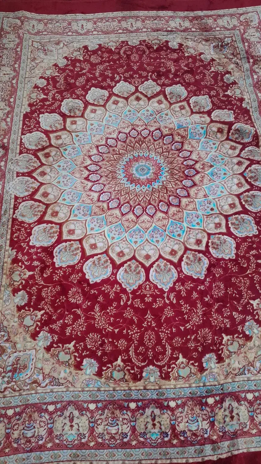 پتوفرش زرشکی ۴ متری|فرش|کرمانشاه, |دیوار