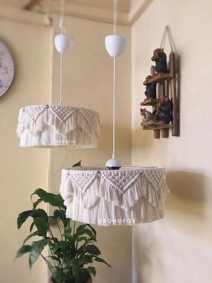 لوستر خاص مکرومه|لوستر و چراغ آویز|تهران, هفده شهریور|دیوار