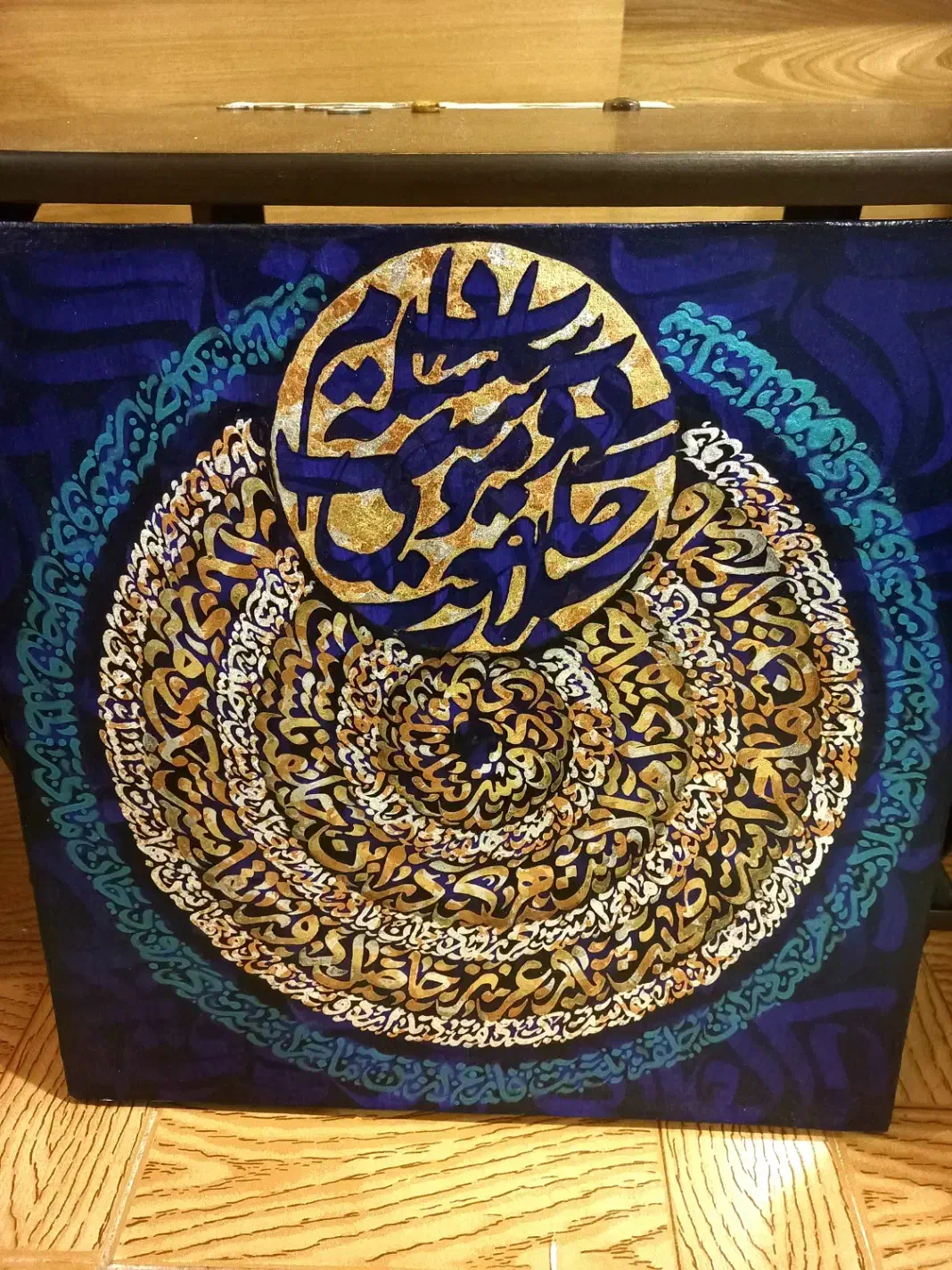 کار دست با ورقه های طلا و نقره|تابلو، نقاشی، عکس|اصفهان, باغ زرشک|دیوار