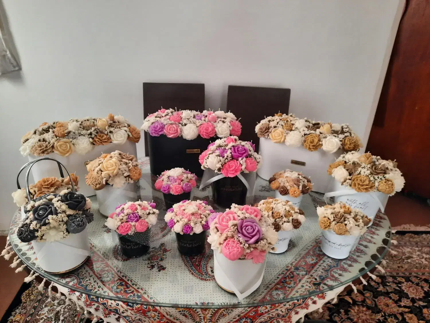 شمع دست سازباکس کیف عروس یلدایی تولدسوپرایزکادویی|صنایع دستی و سایر لوازم تزئینی|ری, منصوریه منگل|دیوار