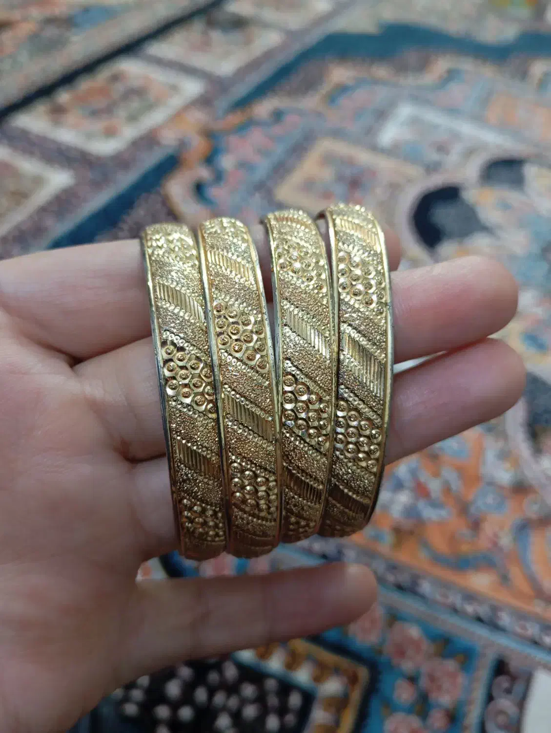 چهار عدد النگو طلاروس.طلا روس رنگ ثابت سالم|بدلیجات|مشهد, طبرسی شمالی|دیوار