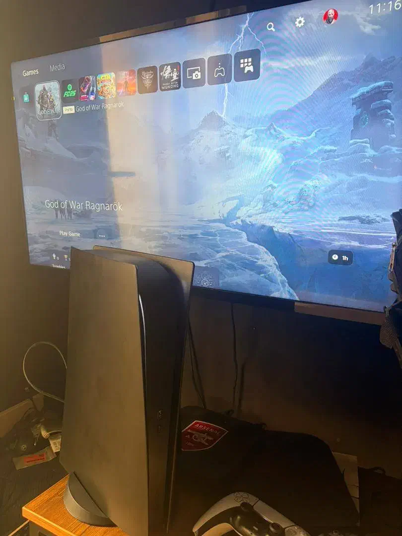 Ps5 پلی استیشن ۵ مشکی ۲ دسته|کنسول، بازی ویدئویی و آنلاین|رشت, باهنر|دیوار