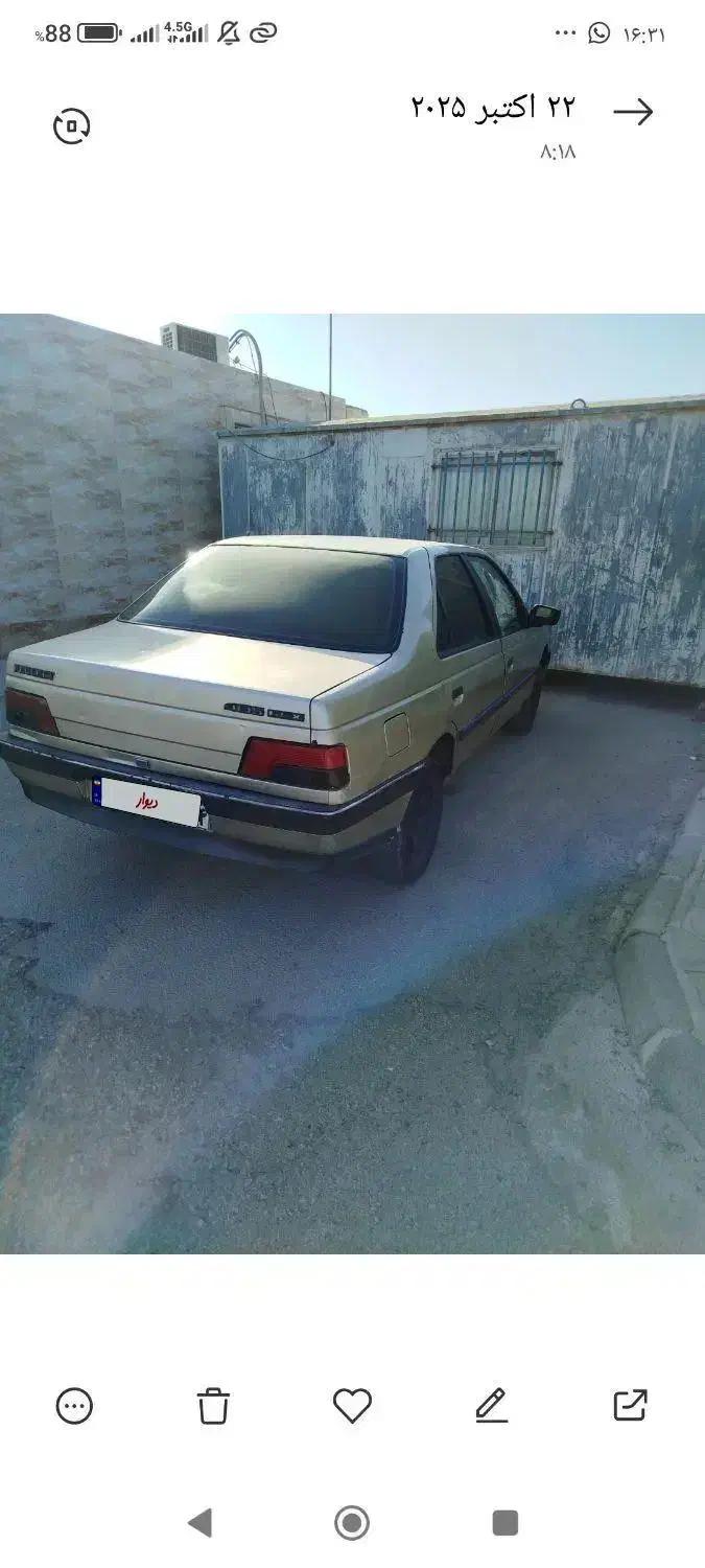 ماشین سواری پژو 405|خودرو سواری و وانت|بندر ماهشهر, |دیوار