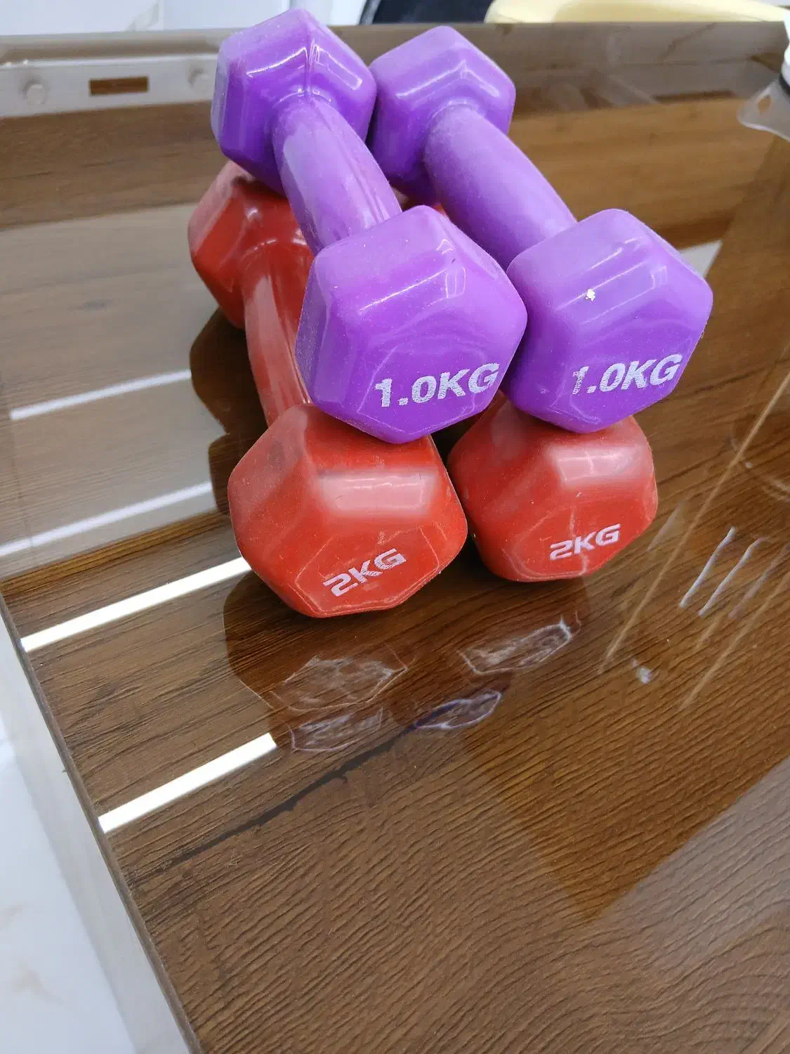 دمبل ۱ کیلویی و ۲ کیلویی در حد نو|تجهیزات ورزشی|پردیس, فاز ۱۱|دیوار