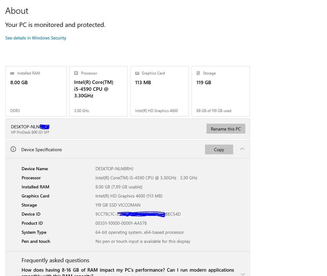 فروش مینی کیس hp cpu i5 نسل ۴|رایانه رومیزی|ضیابر, |دیوار