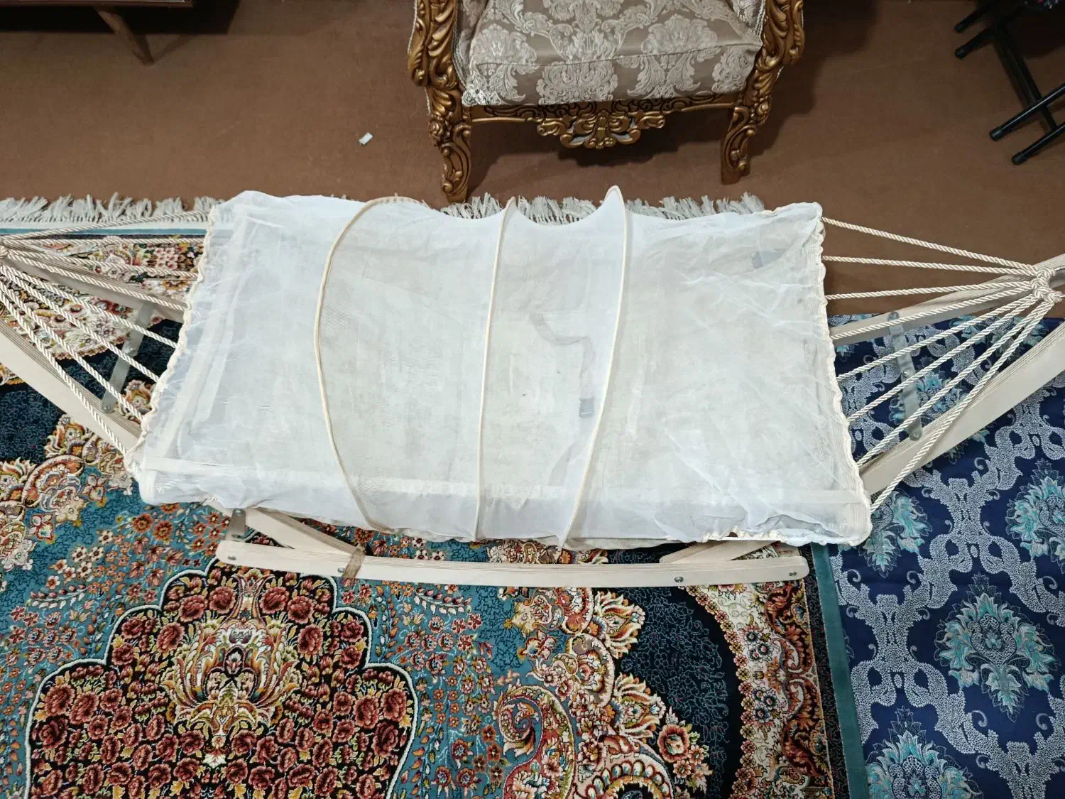 گهواره تاشو چوبی|تخت و صندلی بچه|رباطکریم, نصیرشهر|دیوار