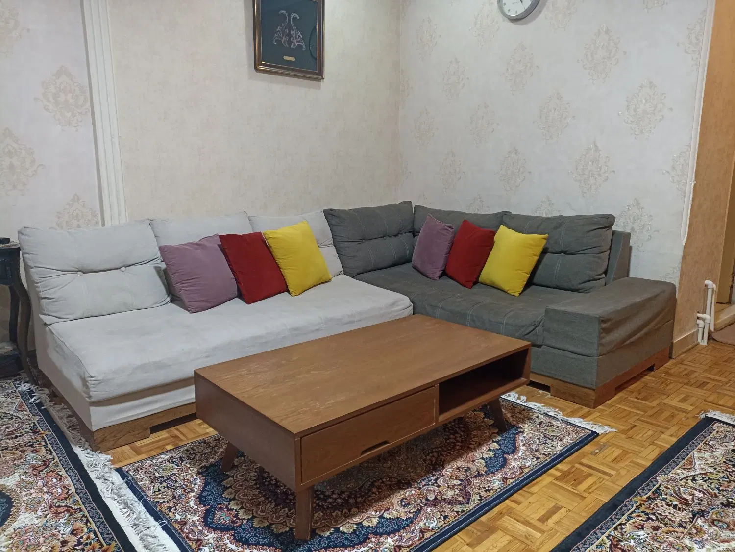 مبل ال همراه با جلو مبلی|مبلمان خانگی و میز عسلی|تهران, زرگنده|دیوار