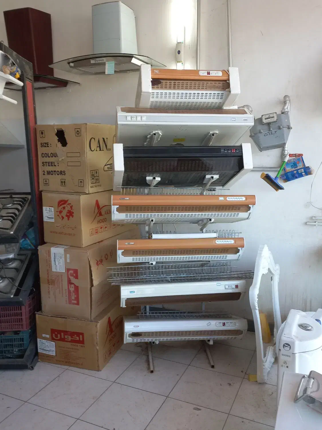 هودهای زیرکابینتی کن.درسا.استیل البرز.مس|هود|میانه, |دیوار